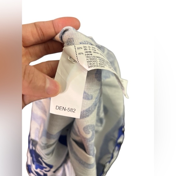 Zara Printed Blue Shirt Linen Dress - Picture 9 of 9